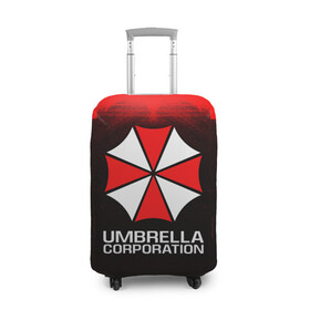 Чехол для чемодана 3D с принтом UMBRELLA CORP в Петрозаводске, 86% полиэфир, 14% спандекс | двустороннее нанесение принта, прорези для ручек и колес | ada wong | biohazard | leon | nemesis | project resistance | raccoon city | re | re3 | resident evil | resident evil 3 | rpd | stars | umbrella | ада вонг | амбрелла | немезис | ужасы