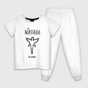Детская пижама хлопок с принтом Nirvana In utero в Петрозаводске, 100% хлопок |  брюки и футболка прямого кроя, без карманов, на брюках мягкая резинка на поясе и по низу штанин
 | in utero | nirvana | nirvana in utero | smile | курт кобейн | нирвана | нирвана in utero