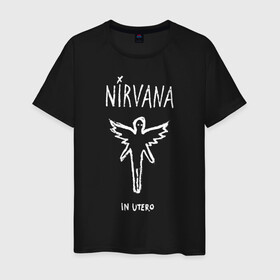 Мужская футболка хлопок с принтом Nirvana In utero в Петрозаводске, 100% хлопок | прямой крой, круглый вырез горловины, длина до линии бедер, слегка спущенное плечо. | in utero | nevermind | nirvana | nirvana in utero | smile | курт кобейн | нирвана | нирвана in utero