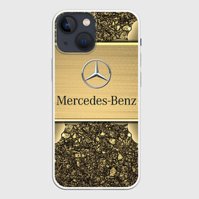 Чехол для iPhone 13 mini с принтом MERCEDES GOLD | МЕРСЕДЕС ГОЛД в Петрозаводске,  |  | 2020 | amg | auto | brabus | clk | cls | glk | mercedes | mercedes benz | slk | sport | авто | автомобиль | автомобильные | амг | брабус | бренд | глк | марка | машины | мерседес | слк | спорт | цлк | цлс