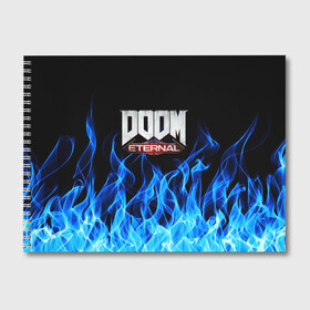 Альбом для рисования с принтом DOOM ETERNAL в Петрозаводске, 100% бумага
 | матовая бумага, плотность 200 мг. | doom | doom eternal | game | дум | игры