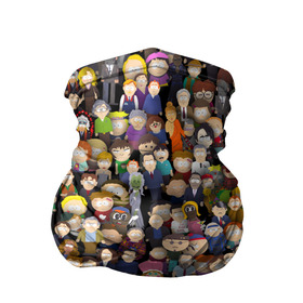 Бандана-труба 3D с принтом Персонажи South Park в Петрозаводске, 100% полиэстер, ткань с особыми свойствами — Activecool | плотность 150‒180 г/м2; хорошо тянется, но сохраняет форму | park | sout | мультик | парк | патрен | персонаж | саус | сериал | толпа | южный