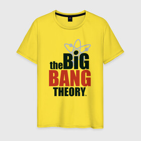 Мужская футболка хлопок с принтом Big Bang Theory logo в Петрозаводске, 100% хлопок | прямой крой, круглый вырез горловины, длина до линии бедер, слегка спущенное плечо. | Тематика изображения на принте: big bang theory | howard wolowitz | leonard hofstadter | penny | raj | sheldon cooper | stuart bloom | vdgerir | воловитц | леонард хофстедер | пэнни | радж | раджешь кутрапалли | тбв | теория большого взрыва | чак лорри | шелдон | шэл