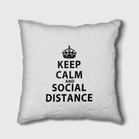 Подушка 3D с принтом Keep Calm And Social Distance в Петрозаводске, наволочка – 100% полиэстер, наполнитель – холлофайбер (легкий наполнитель, не вызывает аллергию). | состоит из подушки и наволочки. Наволочка на молнии, легко снимается для стирки | 2019 | biohazard | calm | china | coronavirus | covid 19 | inc | keep | ncov | ncov19 | ncov2019 | plague | survivor | virus | warning | вирус | дистанцию | коронавирус | соблюдай