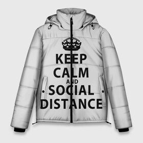 Мужская зимняя куртка 3D с принтом Keep Calm And Social Distance в Петрозаводске, верх — 100% полиэстер; подкладка — 100% полиэстер; утеплитель — 100% полиэстер | длина ниже бедра, свободный силуэт Оверсайз. Есть воротник-стойка, отстегивающийся капюшон и ветрозащитная планка. 

Боковые карманы с листочкой на кнопках и внутренний карман на молнии. | 2019 | biohazard | calm | china | coronavirus | covid 19 | inc | keep | ncov | ncov19 | ncov2019 | plague | survivor | virus | warning | вирус | дистанцию | коронавирус | соблюдай