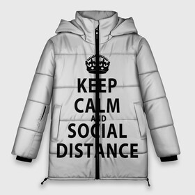 Женская зимняя куртка 3D с принтом Keep Calm And Social Distance в Петрозаводске, верх — 100% полиэстер; подкладка — 100% полиэстер; утеплитель — 100% полиэстер | длина ниже бедра, силуэт Оверсайз. Есть воротник-стойка, отстегивающийся капюшон и ветрозащитная планка. 

Боковые карманы с листочкой на кнопках и внутренний карман на молнии | Тематика изображения на принте: 2019 | biohazard | calm | china | coronavirus | covid 19 | inc | keep | ncov | ncov19 | ncov2019 | plague | survivor | virus | warning | вирус | дистанцию | коронавирус | соблюдай