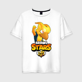 Женская футболка хлопок Oversize с принтом BRAWL STARS CROW PHOENIX в Петрозаводске, 100% хлопок | свободный крой, круглый ворот, спущенный рукав, длина до линии бедер
 | 8 bit | 8 бит | bibi | brawl stars | crow | el brown | leon | leon shark | max | mr.p | phoenix | sally leon | shark | sprout | stars | virus | werewolf | акула | биби | вирус | ворон | леон | оборотень | пингвин