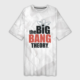 Платье-футболка 3D с принтом Big Bang Theory logo в Петрозаводске,  |  | big bang theory | howard wolowitz | leonard hofstadter | penny | raj | sheldon cooper | stuart bloom | vdgerir | воловитц | леонард хофстедер | пэнни | радж | раджешь кутрапалли | тбв | теория большого взрыва | чак лорри | шелдон | шэл