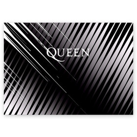 Поздравительная открытка A6 с принтом Queen в Петрозаводске, 100% бумага | плотность бумаги 280 г/м2, матовая, на обратной стороне линовка и место для марки
 | 3d | queen | британская | группа | исполнитель | лого | логотип | музыканты | надпись | рок | эмблема