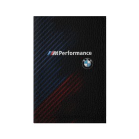 Обложка для паспорта матовая кожа с принтом BMW PERFORMANCE в Петрозаводске, натуральная матовая кожа | размер 19,3 х 13,7 см; прозрачные пластиковые крепления | Тематика изображения на принте: bmw | абстракция | авто | автомобиль | бмв | лого | логотип | машина | скорость