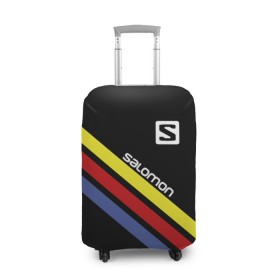 Чехол для чемодана 3D с принтом Salomon в Петрозаводске, 86% полиэфир, 14% спандекс | двустороннее нанесение принта, прорези для ручек и колес | salomon | активный отдых | альпинизм | биатлон | зима | лыжи | сноуборд | спорт