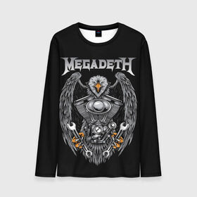 Мужской лонгслив 3D с принтом Megadeth в Петрозаводске, 100% полиэстер | длинные рукава, круглый вырез горловины, полуприлегающий силуэт | countdown to extinction | бас | гитара | группа | дэйв мастейн | кико лоурейро | лос анджелес | метал | трэш | хард рок | хеви метал
