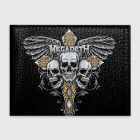 Обложка для студенческого билета с принтом Megadeth в Петрозаводске, натуральная кожа | Размер: 11*8 см; Печать на всей внешней стороне | Тематика изображения на принте: countdown to extinction | бас | гитара | группа | дэйв мастейн | кико лоурейро | лос анджелес | метал | трэш | хард рок | хеви метал