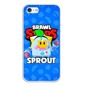 Чехол для iPhone 5/5S матовый с принтом BRAWL STARS SPROUT в Петрозаводске, Силикон | Область печати: задняя сторона чехла, без боковых панелей | 8 bit | 8 бит | bibi | brawl stars | crow | el brown | leon | leon shark | max | mr.p | phoenix | sally leon | shark | sprout | stars | virus | werewolf | акула | биби | вирус | ворон | леон | оборотень | пингвин