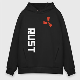 Мужское худи Oversize хлопок с принтом RUST в Петрозаводске, френч-терри — 70% хлопок, 30% полиэстер. Мягкий теплый начес внутри —100% хлопок | боковые карманы, эластичные манжеты и нижняя кромка, капюшон на магнитной кнопке | Тематика изображения на принте: dayz | facepunch | rust | state of decay | survival | the forest | this war of mine | выживалка rust | раст