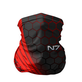 Бандана-труба 3D с принтом Mass Effect N7 в Петрозаводске, 100% полиэстер, ткань с особыми свойствами — Activecool | плотность 150‒180 г/м2; хорошо тянется, но сохраняет форму | andromeda | effect | n7 | n7 day | герой | костюм | масса эффект | программа n7