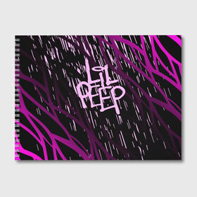 Альбом для рисования с принтом Lil Peep в Петрозаводске, 100% бумага
 | матовая бумага, плотность 200 мг. | 3d | lil peep | lil prince | pink | зарубежная музыка | лил пип | маленький принц