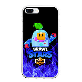 Чехол для iPhone 7Plus/8 Plus матовый с принтом BRAWL STARS SPROUT в Петрозаводске, Силикон | Область печати: задняя сторона чехла, без боковых панелей | 8 bit | brawl stars | brawl stars sprout | crow | leon shark | max | mr.p | sally leon | shark | sprout | tara | werewolf leon | берли | бравл старс | ворон | макс | оборотень | спроут | тара