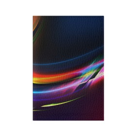 Обложка для паспорта матовая кожа с принтом NEON STRIPES в Петрозаводске, натуральная матовая кожа | размер 19,3 х 13,7 см; прозрачные пластиковые крепления | Тематика изображения на принте: abstraction | geometry | hexagon | neon | paints | stripes | texture | triangle | waves | абстракция | брызги | геометрия | краски | неон | неоновый | соты | текстура