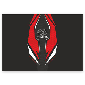 Поздравительная открытка с принтом Toyota Driver team Red в Петрозаводске, 100% бумага | плотность бумаги 280 г/м2, матовая, на обратной стороне линовка и место для марки
 | driver | driver team | racing | toyota | toyota team | гонки | тайота | тоёта | тойота