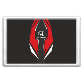 Магнит 45*70 с принтом Honda Driver team Red в Петрозаводске, Пластик | Размер: 78*52 мм; Размер печати: 70*45 | driver | driver team | honda | honda team | racing | гонки | машины | тачки | хонда