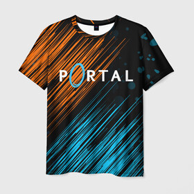 Мужская футболка 3D с принтом Portal в Петрозаводске, 100% полиэфир | прямой крой, круглый вырез горловины, длина до линии бедер | 3d | aperture science | black mesa xen | half life | portal | portal 2 | valve | игра | портал