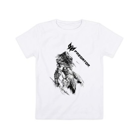 Детская футболка хлопок с принтом Predator: Hunting Grounds в Петрозаводске, 100% хлопок | круглый вырез горловины, полуприлегающий силуэт, длина до линии бедер | game | gamer | predator: hunting grounds | игра | шутер