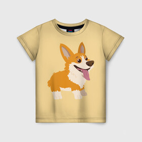 Детская футболка 3D с принтом Корги в Петрозаводске, 100% гипоаллергенный полиэфир | прямой крой, круглый вырез горловины, длина до линии бедер, чуть спущенное плечо, ткань немного тянется | corgi | кинолог | корги | пёс | рыжая | рыжая собака | собака | собакен | собачка | собачница | собачуха | собичник