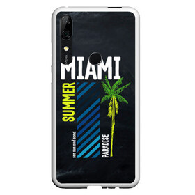 Чехол для Honor P Smart Z с принтом Summer Miami в Петрозаводске, Силикон | Область печати: задняя сторона чехла, без боковых панелей | paradise | summer | летняя | лето | майами | маями | пальмы | рай