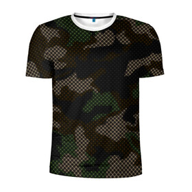 Мужская футболка 3D спортивная с принтом КАМУФЛЯЖ в Петрозаводске, 100% полиэстер с улучшенными характеристиками | приталенный силуэт, круглая горловина, широкие плечи, сужается к линии бедра | camouflage | армия | военная форма | военный | вооружение | вооруженные силы | защита | защитный цвет | камуфляж | маскировка | солдат | униформа | форма