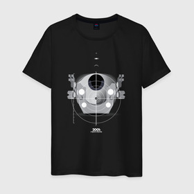 Мужская футболка хлопок с принтом HAL 9000 в Петрозаводске, 100% хлопок | прямой крой, круглый вырез горловины, длина до линии бедер, слегка спущенное плечо. | discovery one | eva pod | frank poole | hal 9000 | heywood floyd | space odyssey | stanley kubrick | vdgerir