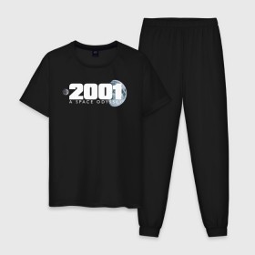 Мужская пижама хлопок с принтом 2001: Space Odyssey в Петрозаводске, 100% хлопок | брюки и футболка прямого кроя, без карманов, на брюках мягкая резинка на поясе и по низу штанин
 | Тематика изображения на принте: 