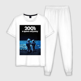 Мужская пижама хлопок с принтом 2001: а Space Odyssey в Петрозаводске, 100% хлопок | брюки и футболка прямого кроя, без карманов, на брюках мягкая резинка на поясе и по низу штанин
 | 