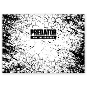 Поздравительная открытка с принтом PREDATOR: HUNTING GROUNDS. в Петрозаводске, 100% бумага | плотность бумаги 280 г/м2, матовая, на обратной стороне линовка и место для марки
 | 90 е | predator | predator:hunting grounds | апгрейд | взгляд | воители | добыча | клыки | монстр | монстры | предатор | пришелец | против чужого | существо | фантастика | фэнтези | хищник