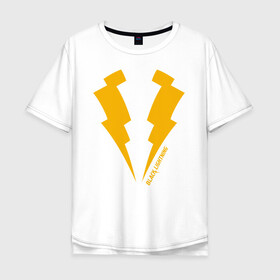 Мужская футболка хлопок Oversize с принтом Black Lightning в Петрозаводске, 100% хлопок | свободный крой, круглый ворот, “спинка” длиннее передней части | black lightning | vdzabma | черная молния