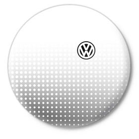 Значок с принтом Volkswagen в Петрозаводске,  металл | круглая форма, металлическая застежка в виде булавки | Тематика изображения на принте: volkswagen | vw | vw значок | vw лого | vw марка | vw эмблема | wv | значок vw | значок фольксваген | лого автомобиля | лого вольцваген | логотип vw | фольксваген | фольцваген
