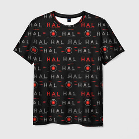 Мужская футболка 3D с принтом HAL 9000 в Петрозаводске, 100% полиэфир | прямой крой, круглый вырез горловины, длина до линии бедер | discovery one | eva pod | frank poole | hal 9000 | heywood floyd | space odyssey | stanley kubrick | vdgerir