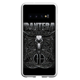 Чехол для Samsung Galaxy S10 с принтом Pantera в Петрозаводске, Силикон | Область печати: задняя сторона чехла, без боковых панелей | Тематика изображения на принте: pantera | американская метал группа | грув метал | группа | музыка | пантера | рок | рок группа