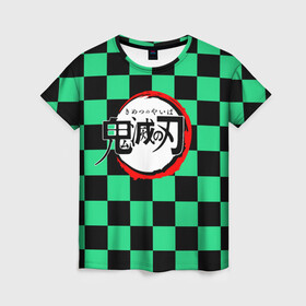 Женская футболка 3D с принтом KIMETSU NO YAIBA в Петрозаводске, 100% полиэфир ( синтетическое хлопкоподобное полотно) | прямой крой, круглый вырез горловины, длина до линии бедер | demon slayer | kimetsu no yaiba | nezuko | shinobu | slayer | tanjiro | zenitsu | гию томиока | зенитцу | иноске хашибира | клинок рассекающий демонов | незуко | танджиро | шинобу кочо