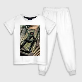 Детская пижама хлопок с принтом Green Arrow в Петрозаводске, 100% хлопок |  брюки и футболка прямого кроя, без карманов, на брюках мягкая резинка на поясе и по низу штанин
 | arrow | oliver queen | vdzabma | оливер куинн | стрела