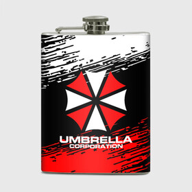 Фляга с принтом Umbrella Corporation. в Петрозаводске, металлический корпус | емкость 0,22 л, размер 125 х 94 мм. Виниловая наклейка запечатывается полностью | Тематика изображения на принте: resident evil | umbrella corporation | амбрелла | амбрелла корпорейшн | вирус | вымышленная военная и фармацевтическая корпорация | игра | умбрелла