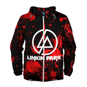Мужская ветровка 3D с принтом Linkin Park в Петрозаводске, 100% полиэстер | подол и капюшон оформлены резинкой с фиксаторами, два кармана без застежек по бокам, один потайной карман на груди | chester bennington | linkin park | rock | группа | линкин парк | логотип | музыка | рок | рок н ролл | честер беннингтон | эмблема