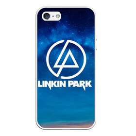 Чехол для iPhone 5/5S матовый с принтом Linkin Park в Петрозаводске, Силикон | Область печати: задняя сторона чехла, без боковых панелей | chester bennington | linkin park | rock | space | группа | космос | линкин парк | логотип | музыка | рок | рок н ролл | честер беннингтон | эмблема