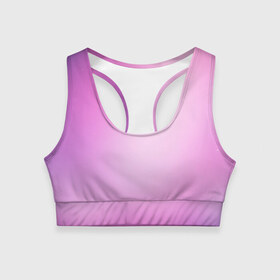 Женский спортивный топ 3D с принтом Нежный фиолет в Петрозаводске, 82% полиэстер, 18% спандекс Ткань безопасна для здоровья, позволяет коже дышать, не мнется и не растягивается |  | нежный цвет | плавный переход | розовый | фиолетовый