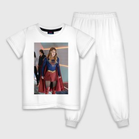 Детская пижама хлопок с принтом Supergirl в Петрозаводске, 100% хлопок |  брюки и футболка прямого кроя, без карманов, на брюках мягкая резинка на поясе и по низу штанин
 | kara danvers | supergirl | vdzabma | кара дэнверс | супергерл