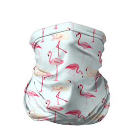 Бандана-труба 3D с принтом Фламинго в Петрозаводске, 100% полиэстер, ткань с особыми свойствами — Activecool | плотность 150‒180 г/м2; хорошо тянется, но сохраняет форму | красный | птица | розовая птица | розовый | фламинго