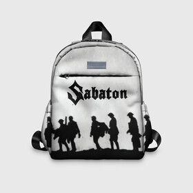 Детский рюкзак 3D с принтом Sabaton. в Петрозаводске, 100% полиэстер | лямки с регулируемой длиной, сверху петелька, чтобы рюкзак можно было повесить на вешалку. Основное отделение закрывается на молнию, как и внешний карман. Внутри дополнительный карман. По бокам два дополнительных кармашка | battle metal | sabaton | военная тематика | военные песни | война | история войны | классика | музыка | патриотизм | рок | рок группа | сабатон | солдаты | шведская хэви пауэр метал группа