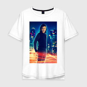 Мужская футболка хлопок Oversize с принтом Cisco Ramon в Петрозаводске, 100% хлопок | свободный крой, круглый ворот, “спинка” длиннее передней части | cisco ramon | the flash | vdzabma | флэш | циско рамон