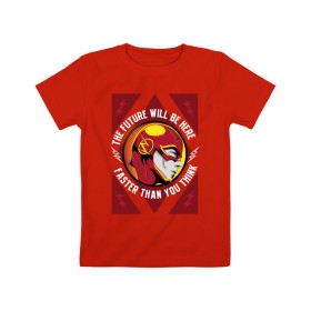 Детская футболка хлопок с принтом The Flash в Петрозаводске, 100% хлопок | круглый вырез горловины, полуприлегающий силуэт, длина до линии бедер | Тематика изображения на принте: barry allen | the flash | vdzabma | барри аллен | флэш