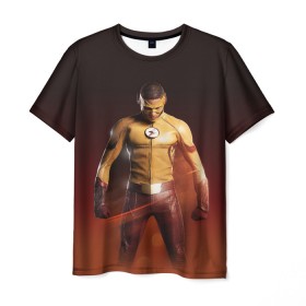 Мужская футболка 3D с принтом Wally West в Петрозаводске, 100% полиэфир | прямой крой, круглый вырез горловины, длина до линии бедер | kid flash | the flash | vdzabma | wally west | кид флэш | уолли уэст | флэш